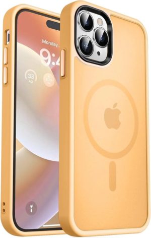 HappyCase Ημιδιάφανη Σκληρή Θήκη MagSafe - Apple iPhone 15 Pro - Matte Orange (8719246415289) 115921