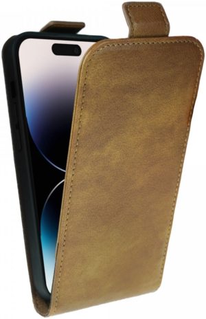 Rosso Element Vertical Flip Case - Flip Θήκη Πορτοφόλι Apple iPhone 14 Pro - Brown (8719246407000) 115395