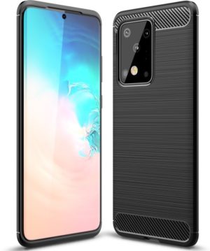 Θήκη Samsung Galaxy S20 Ultra TPU Back Case with Carbon Fiber-black MPS14214