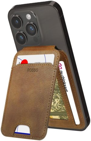 Rosso Element MagSafe Wallet - MagSafe Θήκη - Πορτοφόλι για Κάρτες / Αναδιπλούμενη Βάση - Brown (8719246399008) 115380