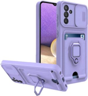 Bodycell Multifunction - Ανθεκτική Θήκη Samsung Galaxy S23 FE με Λουράκι Λαιμού / Κάλυμμα Κάμερας / Ring Holder / Υποδοχή Κάρτας - Purple (5206015072901) BM-00179