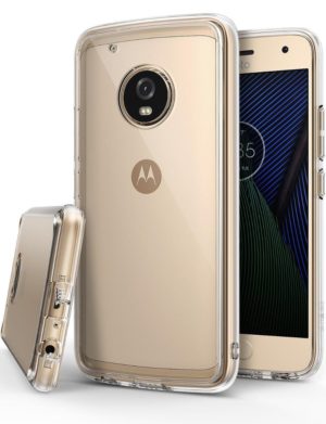 Ringke (Fusion) Διάφανη Θήκη Motorola Moto G5 Plus PC με TPU Bumper + Screen Protector - Clear (10976) 10976
