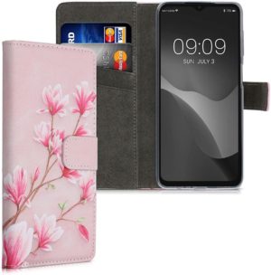 KWmobile Θήκη - Πορτοφόλι Samsung Galaxy M12 - Magnolias Pink / White / Dusty Pink (55910.02) 55910.02