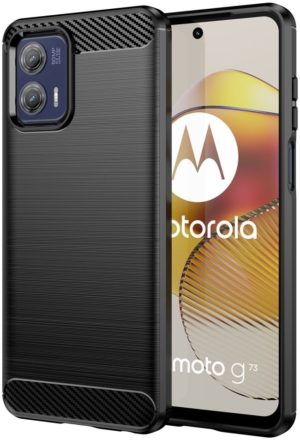 HappyCase Θήκη Σιλικόνης Brushed - Motorola Moto G73 - Black (8719246387869) 117271