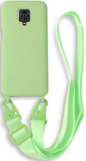 Bodycell Θήκη Σιλικόνης με Λουράκι Λαιμού - Xiaomi Redmi Note 9S / 9 Pro / 9 Pro Max - Green (5206015002618) BL-00159