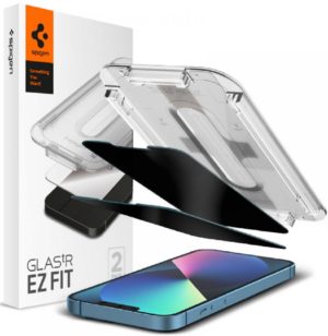 Spigen Privacy Tempered Glass GLAS.tR EZ Fit - Αντιχαρακτικό Γυαλί Προστασίας Απορρήτου Οθόνης Apple iPhone 14 / 13 / 13 Pro - 2 Τεμάχια (AGL03388) AGL03388