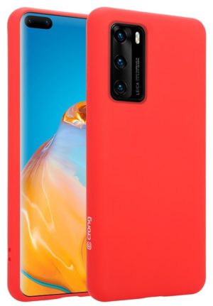 Crong Color Θήκη Premium Σιλικόνης Huawei P40 - Red (CRG-COLR-HP40-RED) CRG-COLR-HP40-RED