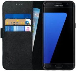 Rosso Deluxe Δερμάτινη Θήκη Πορτοφόλι Samsung Galaxy S7 Edge - Black (8719246126321) 93475