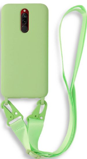 Bodycell Θήκη Σιλικόνης με Λουράκι Λαιμού - Xiaomi Redmi 8 - Green (5206015002762) BL-00174