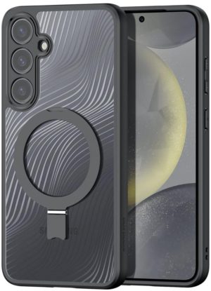Premium Ημιδιάφανη MagSafe Σκληρή Θήκη με Kickstand - Samsung Galaxy S24 Plus - DuxDucis Aimo MagSafe Magnetic Stand - Black (6934913020876) 118852