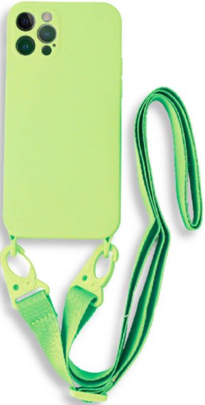 Bodycell Θήκη Σιλικόνης με Λουράκι Λαιμού - Apple iPhone 13 Pro - Green (5206015000324) BL-00026