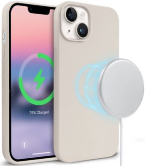 Crong Color Magnetic Θήκη MagSafe Premium Σιλικόνης Apple iPhone 14 - Stone (CRG-COLRM-IP1461-STN) CRG-COLRM-IP1461-STN