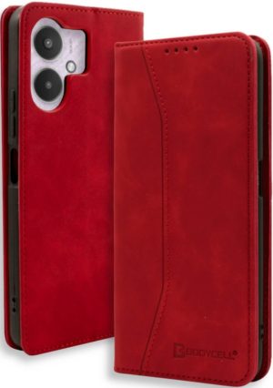Bodycell Θήκη - Πορτοφόλι Xiaomi Redmi 13C - Red (5206015073144) BB-00053