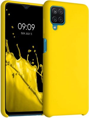 KWmobile Θήκη Σιλικόνης Samsung Galaxy A12 - Soft Flexible Rubber Cover - Vibrant Yellow (54442.165) 54442.165