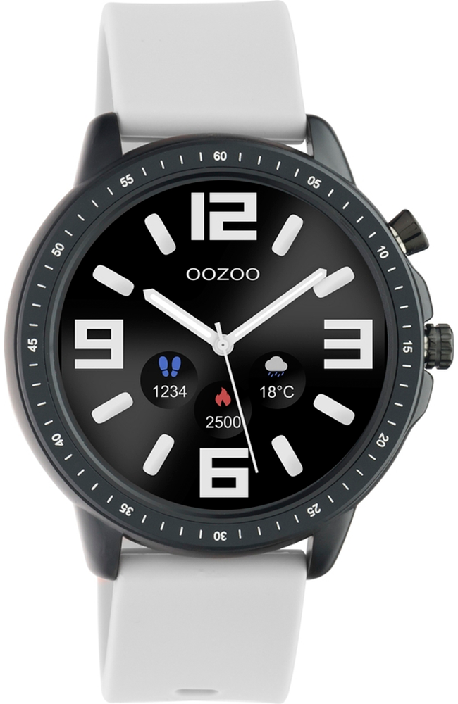 OOZOO Timepieces Smartwatch Unisex γκρι καουτσούκ λουράκι Q00328