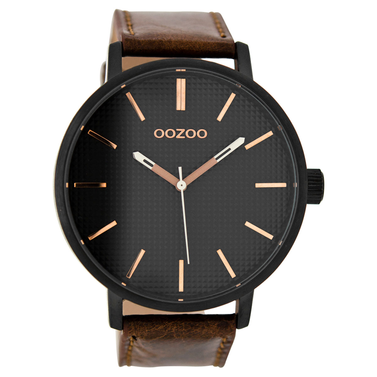 OOZOO Τimepieces Ρολόι Unisex με Camel δερμάτινο Λουράκι C9600