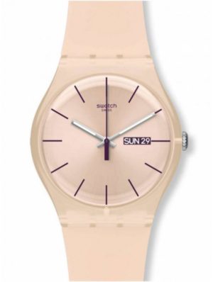 SWATCH ROSE REBEL ρολόι γυναικείο Ροζ Λουράκι Σιλικόνης SUOT700