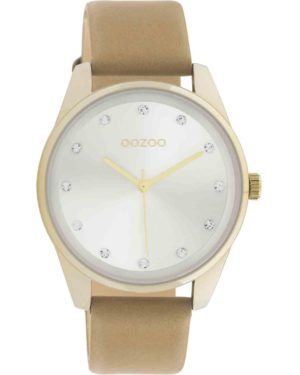 OOZOO Timepieces Ρολόι Γυναικείο Καφέ Δερμάτινο Λουράκι C11046