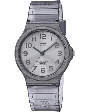 CASIO Collection Ρολόι Γυναικείο Γκρι Διάφανο Καουτσούκ λουράκι MQ-24S-8BEF