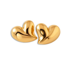 Σκουλαρίκια Καρφωτά Vintage Καρδιές Χρυσό Ανοξείδωτο Ατσάλι KL00705