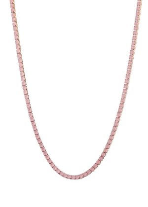 LOISIR CANDY Κολιέ γυναικείο μεταλλικό ροζ επιχρυσωμένο 01L15-01217