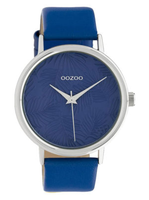 OOZOO Τimepieces Limited Ρολόι Γυναικείο Μπλε Δερμάτινο Λουράκι C10170