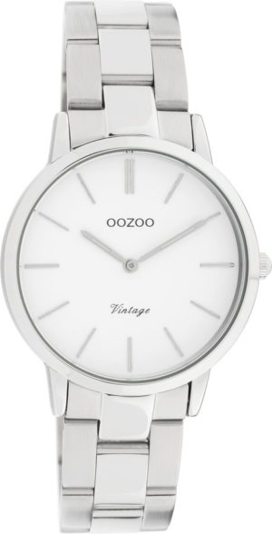OOZOO Vintage Ρολόι Ασημί Μπρασελέ Ανοξείδωτο Ατσάλι C20038