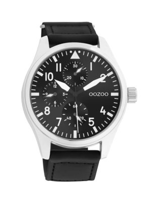 OOZOO timepieces Ρολόι Aνδρικό Mαύρο λουράκι C11009