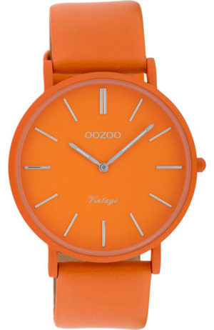OOZOO Τimepieces Limited Ρολόι Πορτοκαλί Δερμάτινο Λουράκι C9886