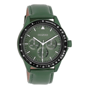 OOZOO Ρολόι Unisex Πράσινο Δερμάτινο Λουράκι C11111