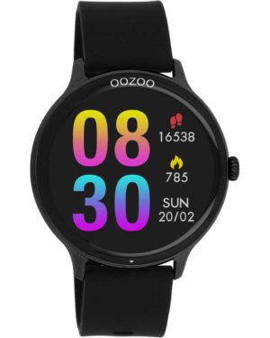 OOZOO Timepieces Smartwatch Μαύρο Καουτσούκ λουράκι Q00134