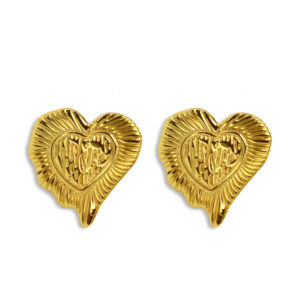 Σκουλαρίκια Καρφωτά Vintage Καρδιές Χρυσό Ανοξείδωτο Ατσάλι KL00707