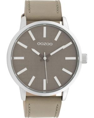 OOZOO timepieces Ρολόι Unisex Γκρι Δερμάτινο Λουράκι C10032