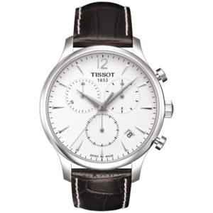 TISSOT T-Classic Tradition Chronograph Ρολόι Ανδρικό Καφέ Δερμάτινο Λουράκι T0636171603700