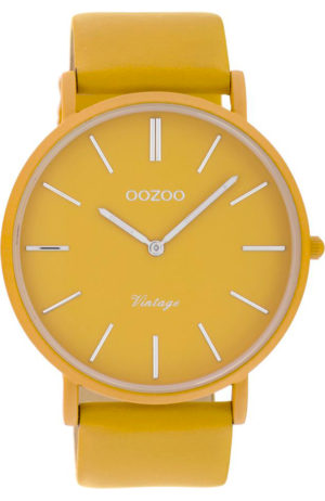 OOZOO Τimepieces Limited Ρολόι Κίτρινο Δερμάτινο Λουράκι C9881