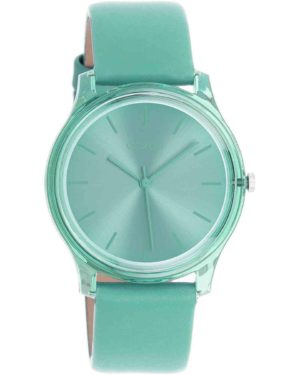 OOZOO Timepieces Ρολόι Γυναικείο Πράσινο Δερμάτινο Λουράκι C11139