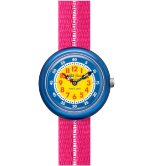 FLIK FLAK RETRO PINK Ρολόι Παιδικό Ροζ Υφασμάτινο Λουράκι ZFBNP190