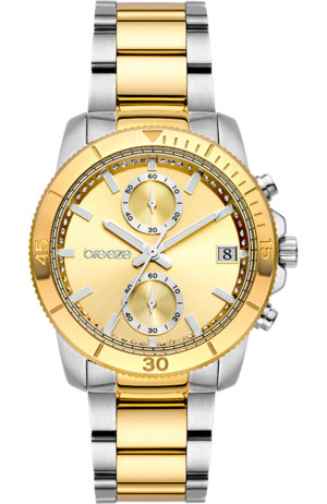 BREEZE Sparkly Two Tone Stainless Steel Chronograph 712391.2