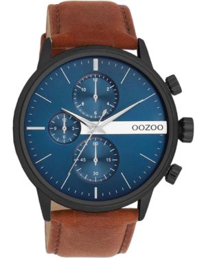 OOZOO Timepieces Ρολόι Ανδρικό Καφέ Δερμάτινο Λουράκι C11222