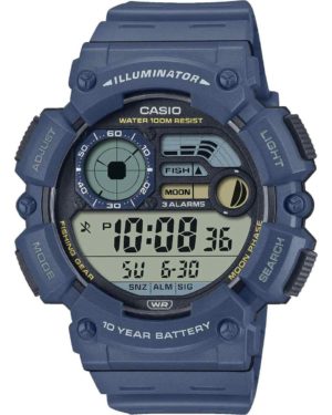 CASIO Collection Dual Time Ρολόι Μπλε Καουτσούκ λουράκι WS-1500H-2AVEF