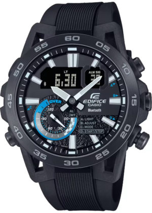 CASIO Edifice Smartwatch Μαύρο Λουράκι Σιλικόνης ECB-40PB-1AEF
