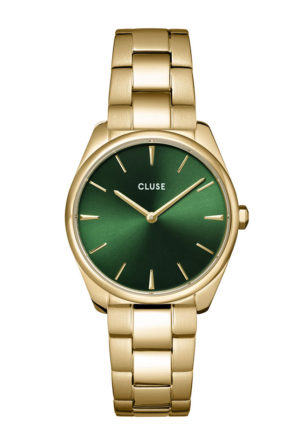 CLUSE Ρολόι Féroce Petite Steel Green Gold Colour CW11217