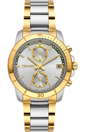 BREEZE Sparkly Two Tone Stainless Steel Chronograph 712391.6