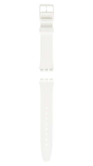 SWATCH NOT AVAILABLE IN COLOUR Λευκό Λουράκι Σιλικόνης 17mm AGW165