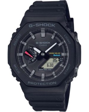 CASIO G-SHOCK Solar Smartwatch Χρονογράφος Ρολόι Μαύρο Καουτσούκ Λουράκι GA-B2100-1AER