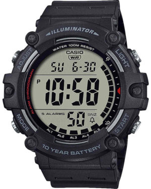 CASIO collection ρολόι ανδρικό μαύρο καουτσούκ λουράκι AE-1500WH-1AVEF