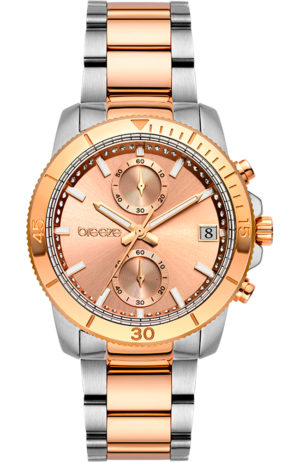 BREEZE Sparkly Two Tone Stainless Steel Chronograph 712391.4