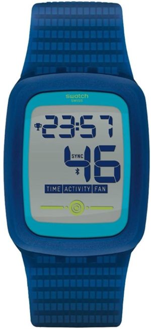 SWATCH ELECTROZERO2 Unisex ρολόι μπλε Λουράκι Σιλικόνης SVQN100