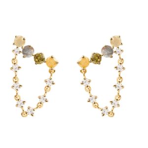 PDPAOLA JUNO GOLD EARRINGS Γυναικεία Σκουλαρίκια από Ασήμι 925 AR01-544-U