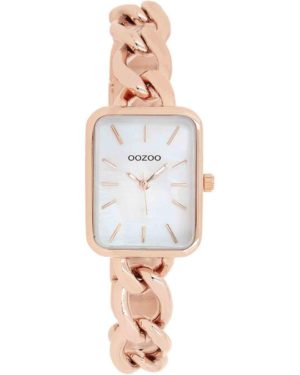 OOZOO Timepieces Ρολόι Γυναικείο Ροζ Επιχρυσωμένο Ανοξείδωτο Ατσάλι μπρασελέ C11134